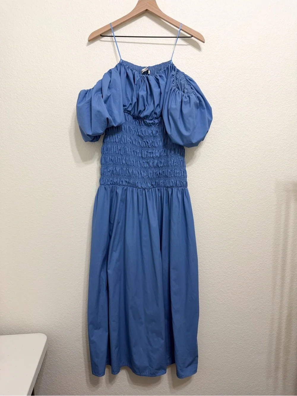 Abercrombie & Fitch Smocked Drop Waist Puff Sleeve Maxi Dress XL